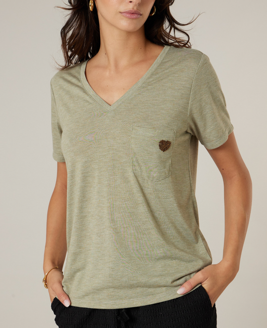 Deeluxe T-shirt Femme KELLIE Kaki clair