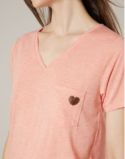 Deeluxe T-shirt Femme KELLIE Peach Mel