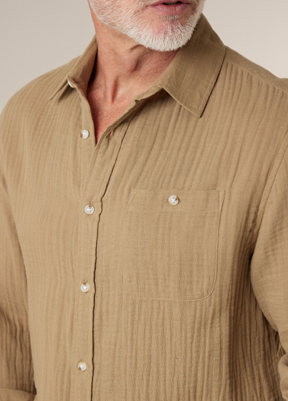 Deeluxe Chemise gaze de coton Homme DORUS