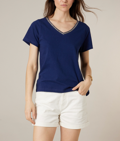 Deeluxe T-shirt Femme LYVIA marine