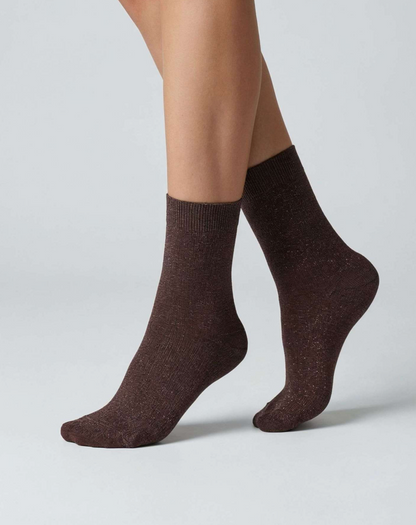 Deeluxe Coffret Cadeau 3 Paires de Chaussettes Femme DIAMOND version Beige