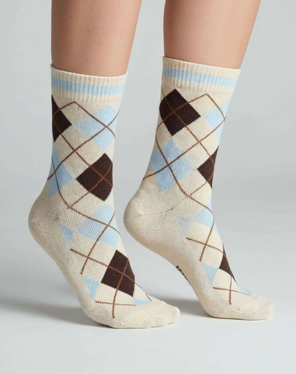 Deeluxe Coffret Cadeau 3 Paires de Chaussettes Femme DIAMOND version Beige