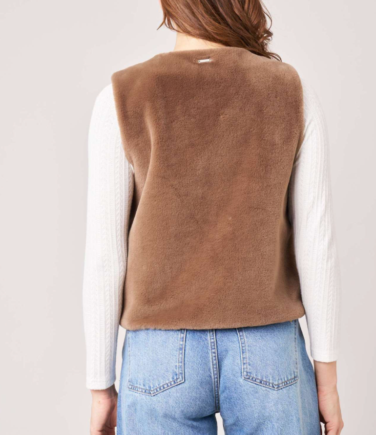 Deeluxe  Gilet Sans Manches Faux Fur FUZZY