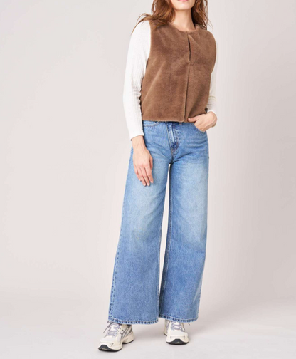 Deeluxe  Gilet Sans Manches Faux Fur FUZZY