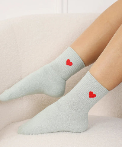 Chaussette Lurex Coeur