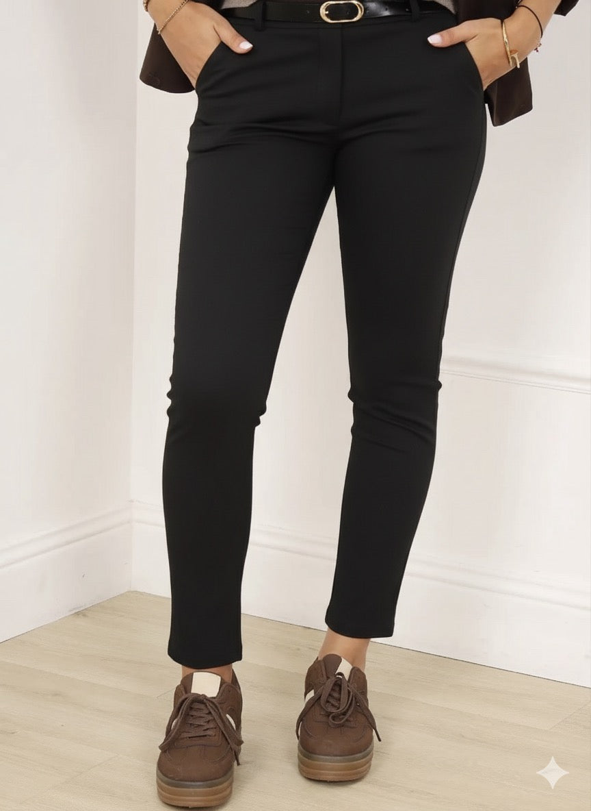 Pantalon Femme slim avec ceinture EMMA