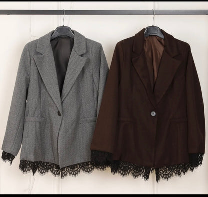 Blazer Femme oversize dentelle INAYA