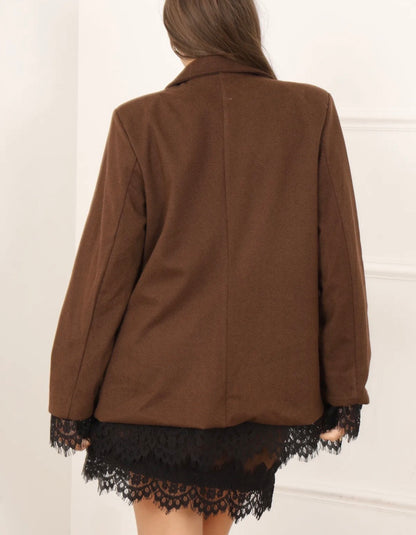 Blazer Femme oversize dentelle INAYA