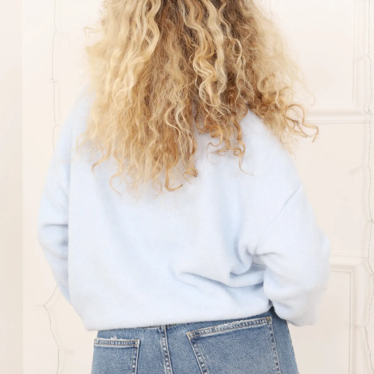 Pull Femme brodé SOHO dentelle fleurs Blanche