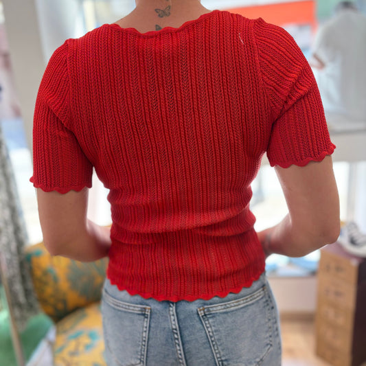 Top Femme Ajouté Rouge Vif VENISE