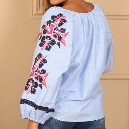 Blouse en Coton Brodé ISADORA
