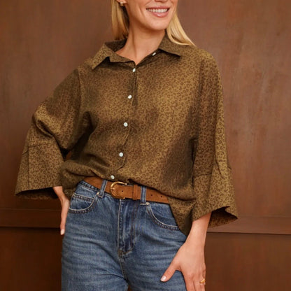 Chemise Femme Fluide Imprimé Léopard ORNELLA