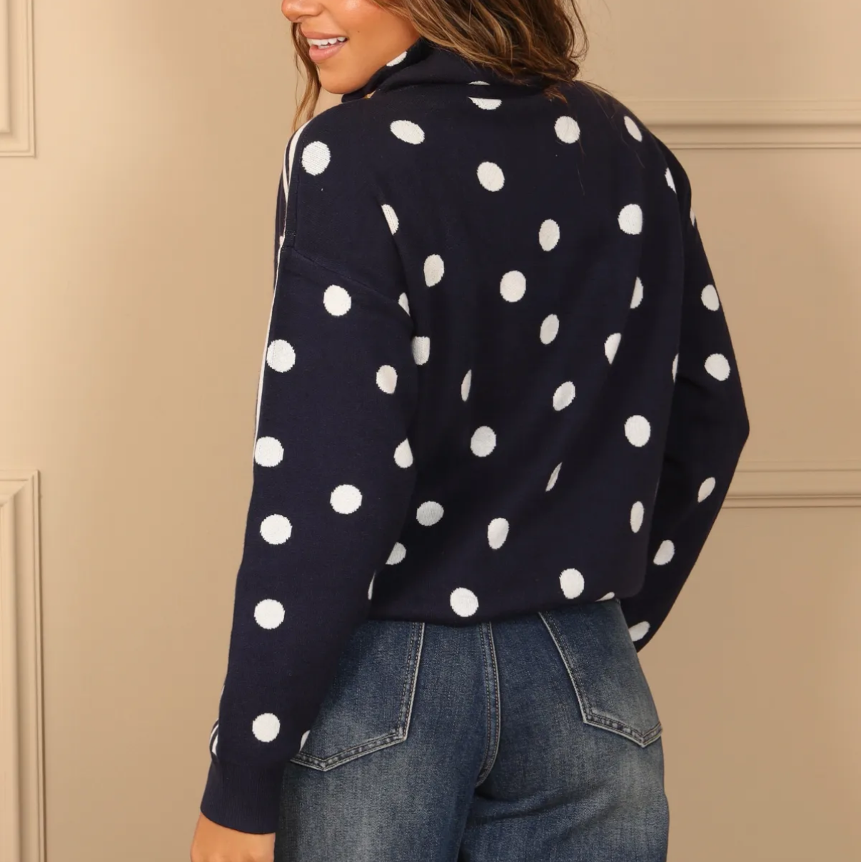 Gilet Femme Zippé à Pois COCO