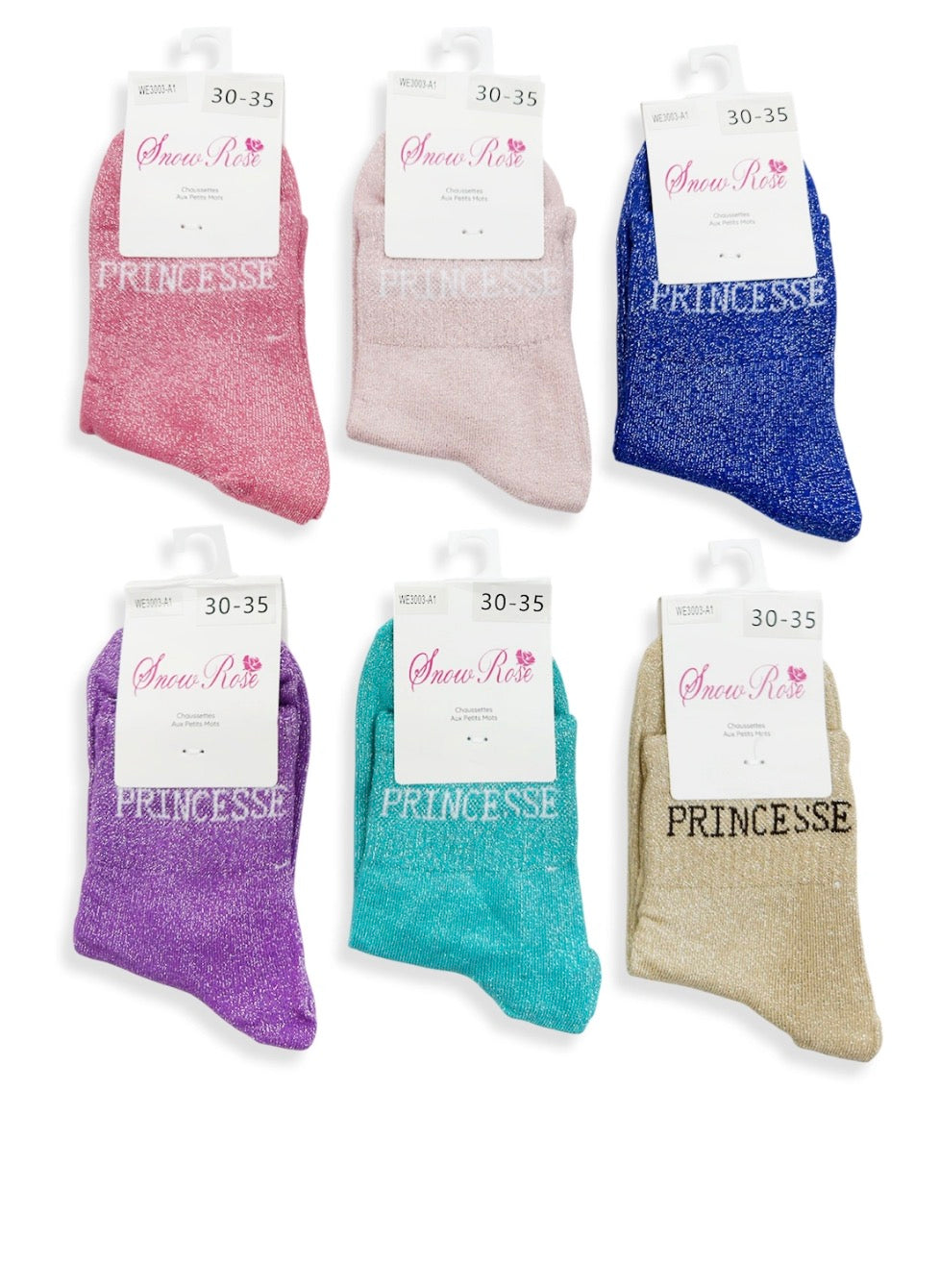 Chaussettes Pailletées Enfant PRINCESSE 30-35