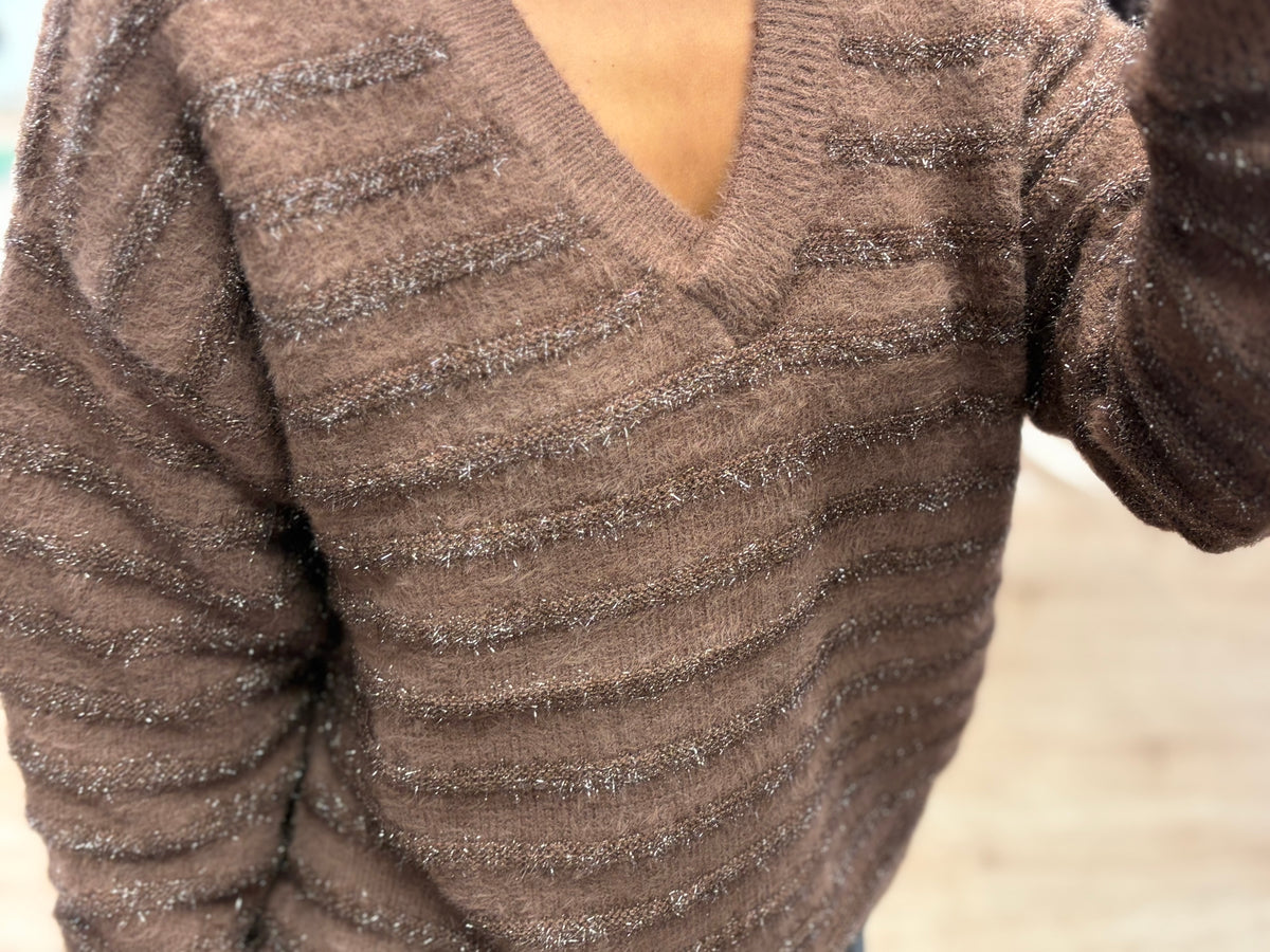 Deeluxe Pull Ample Femme MILIENA version Marron - vue 4