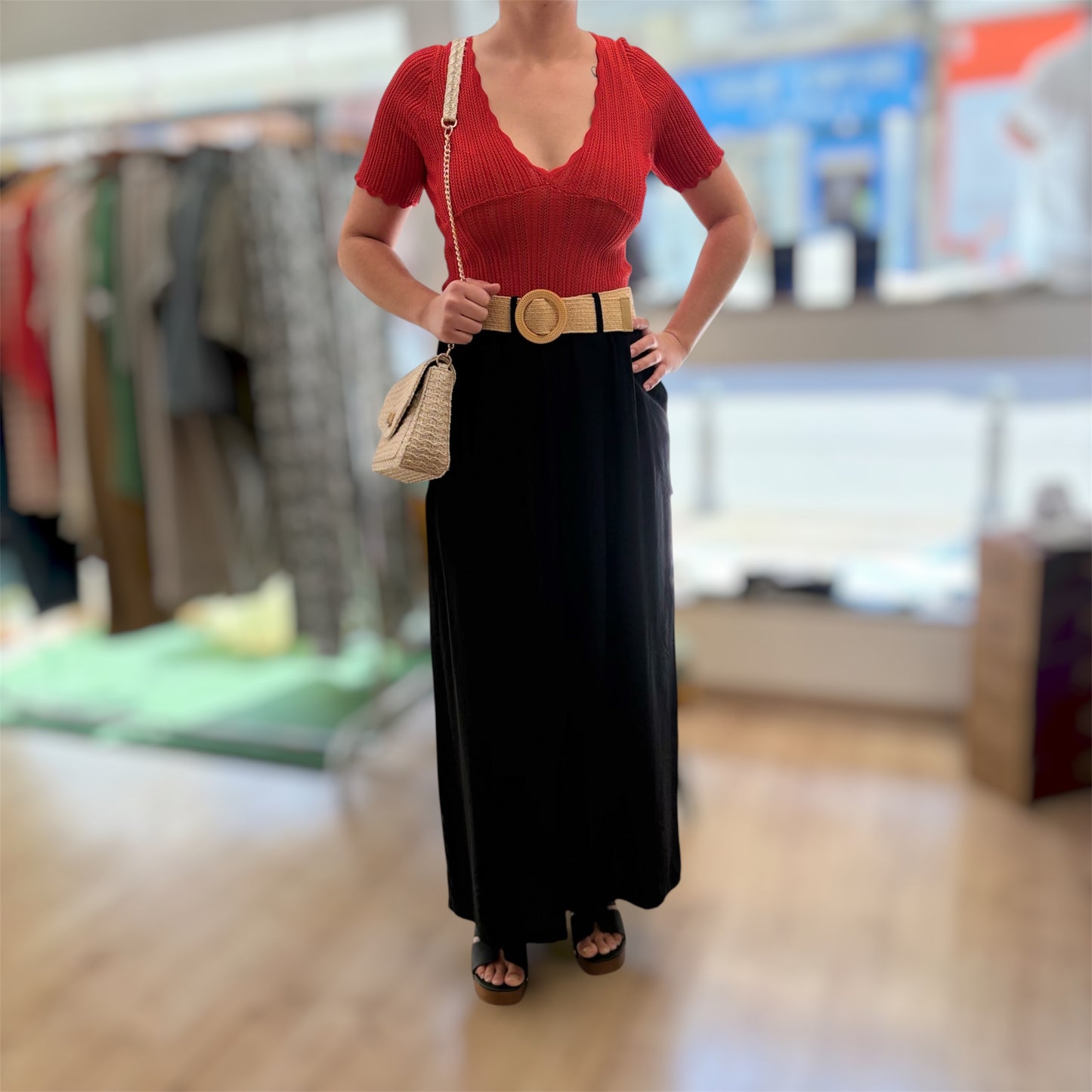 Top Femme Ajouté Rouge Vif VENISE