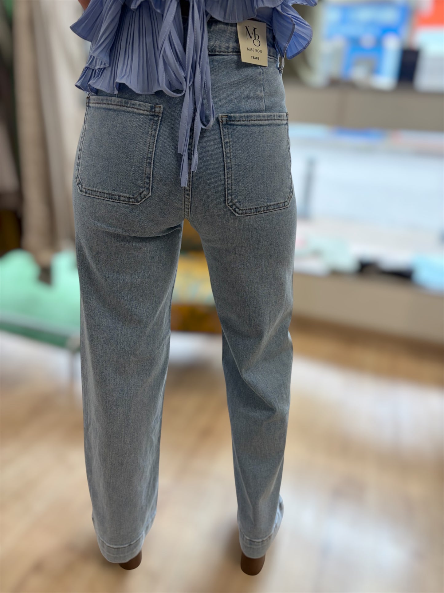 Jean Femme Wide Leg LILLY  Broderies Florales