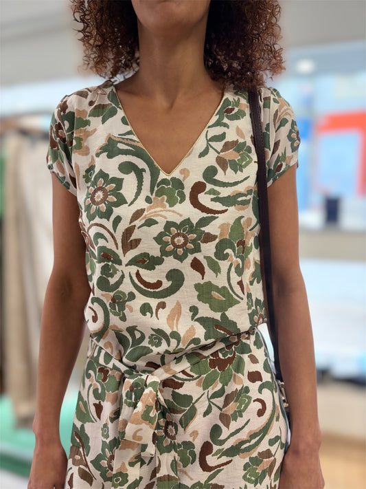Robe ELLA Imprimé Floral & Taille Nouée