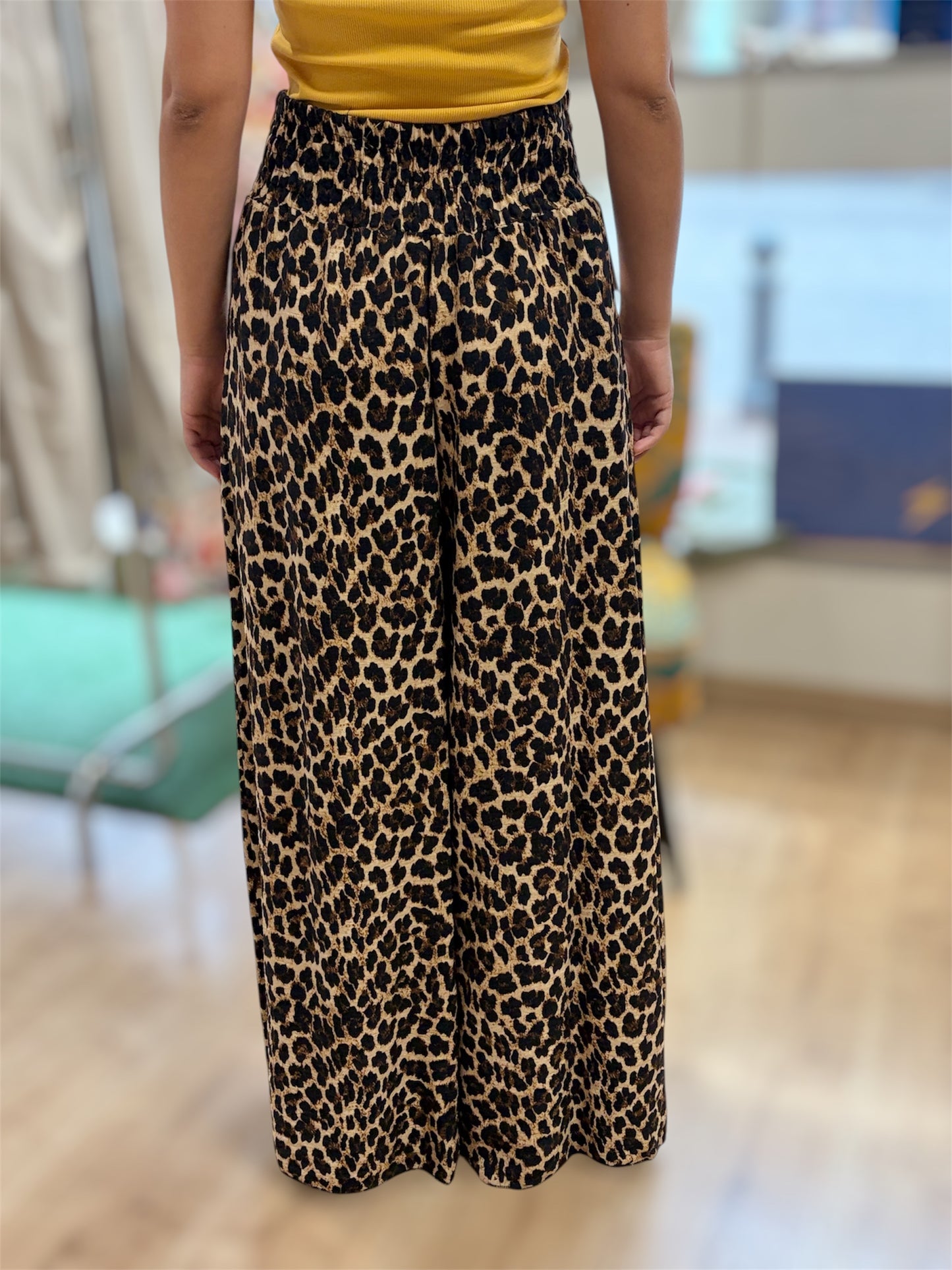 Pantalon Femme Fluide KENYA imprimé léopard