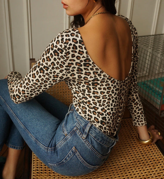 Blouse, body femme motif léopard SASHA