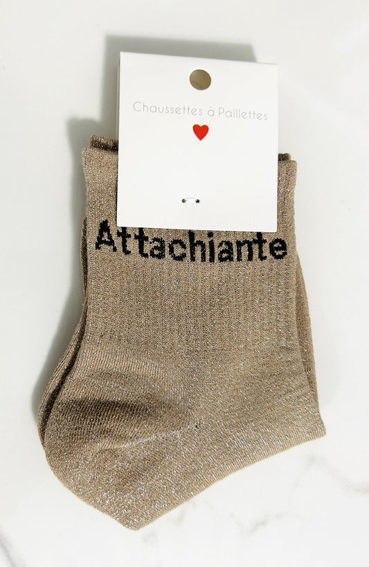 Chaussettes à paillettes “ATTACHIANTE “