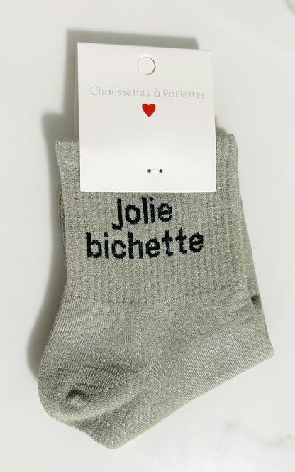 Chaussettes à paillettes “ JOLIE BICHETTE “