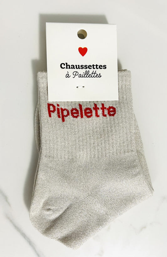Chaussettes à paillettes “ PIPELETTE “