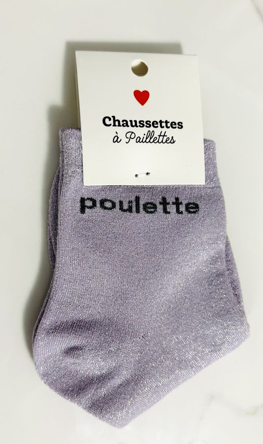 Chaussettes à paillettes “ POULETTE “