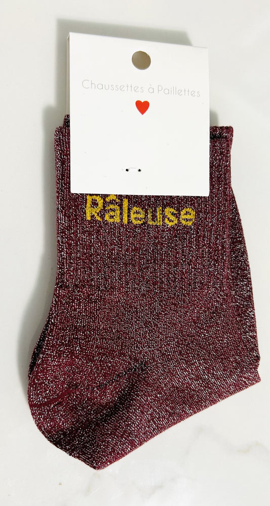 Chaussettes à paillettes “ RÂLEUSE “