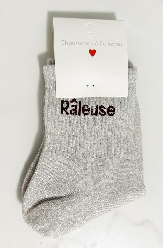 Chaussettes à paillettes “ RÂLEUSE “