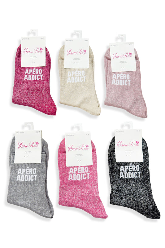 Chaussettes à Paillettes APÉRO ADDICT