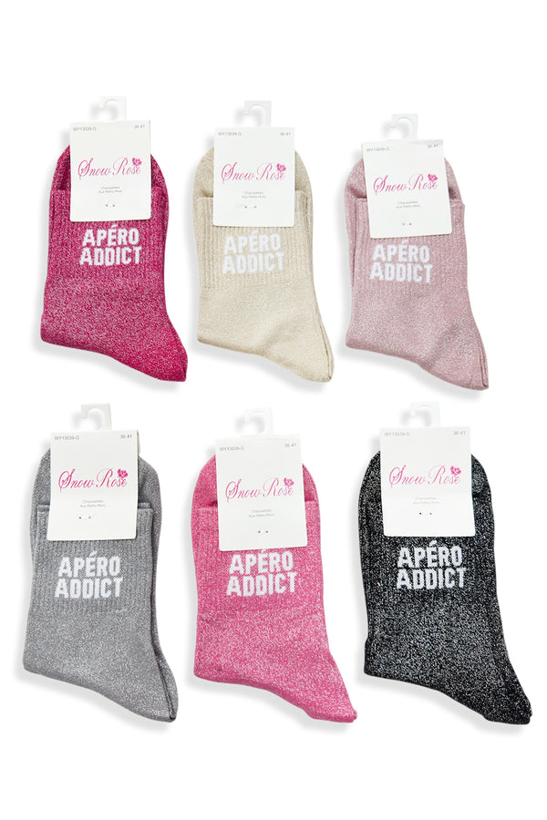Chaussettes à Paillettes APÉRO ADDICT