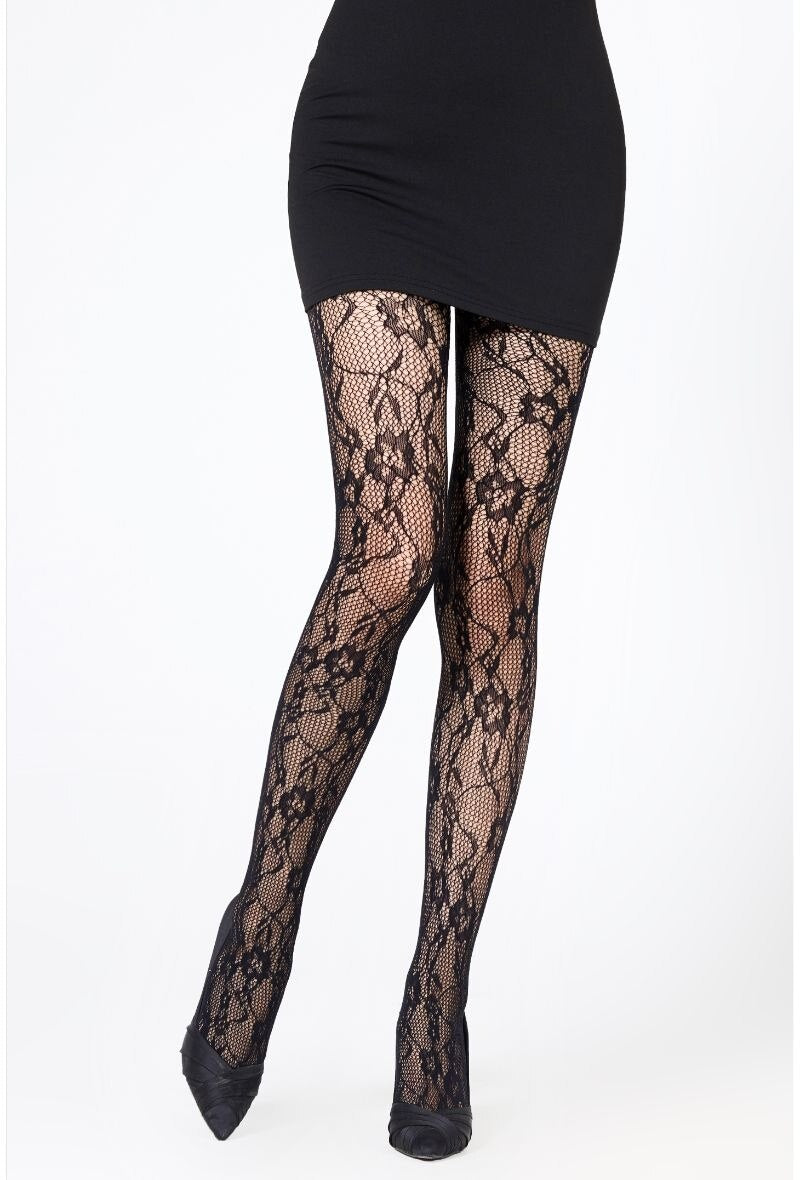 Collant Résille Dentelle noir