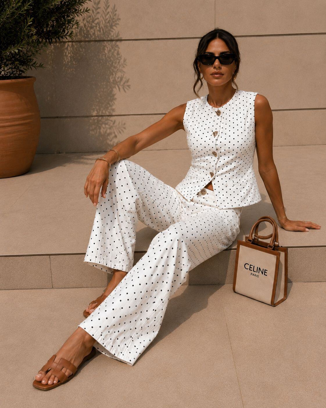Ensemble Femme Denim à Pois MINA