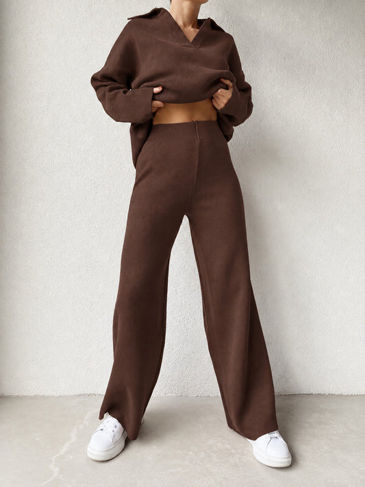 Ensemble en Maille CHIARA Marron