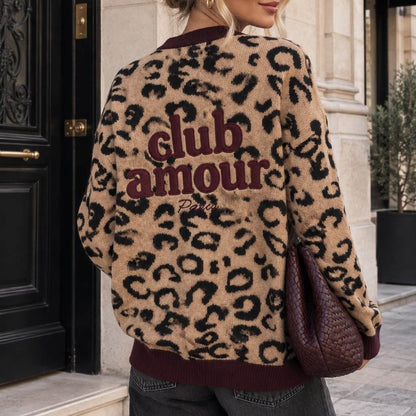 Gilet Femme Léopard RHOX - Inscription Dos « Club Amour Paris »