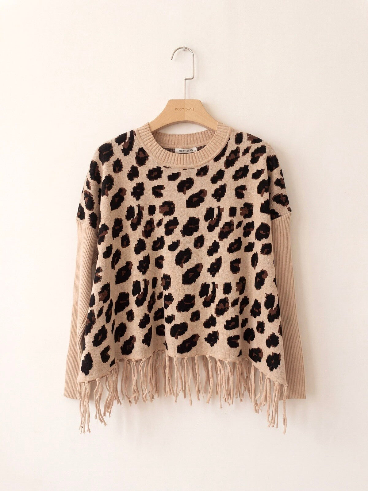 Pull Femme Ample Léopard à Franges SAVANNAH Style Bohème & Wild