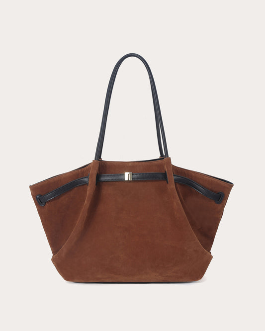 Sac porté épaule en polyester effet daim POSSY